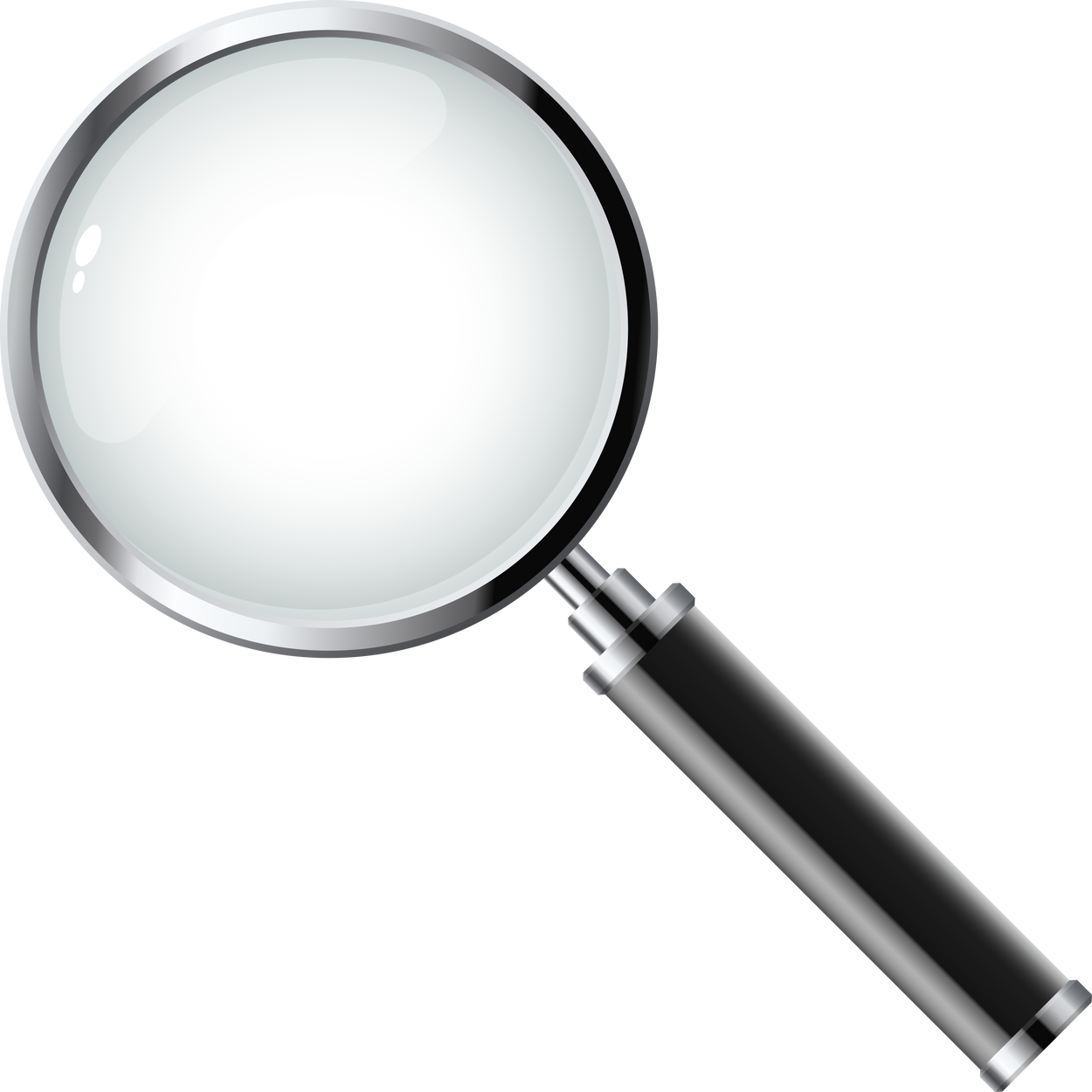 Realistic magnifying glass 